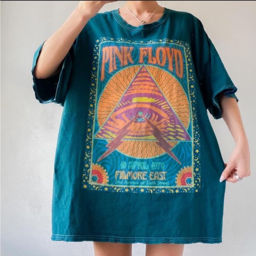 ISO Pink Floyd Urban Outfitters Teal Graphic Tee